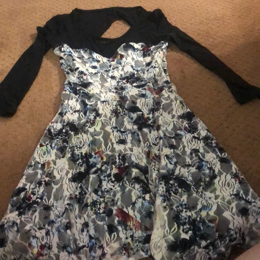 Lace a line skater dress
